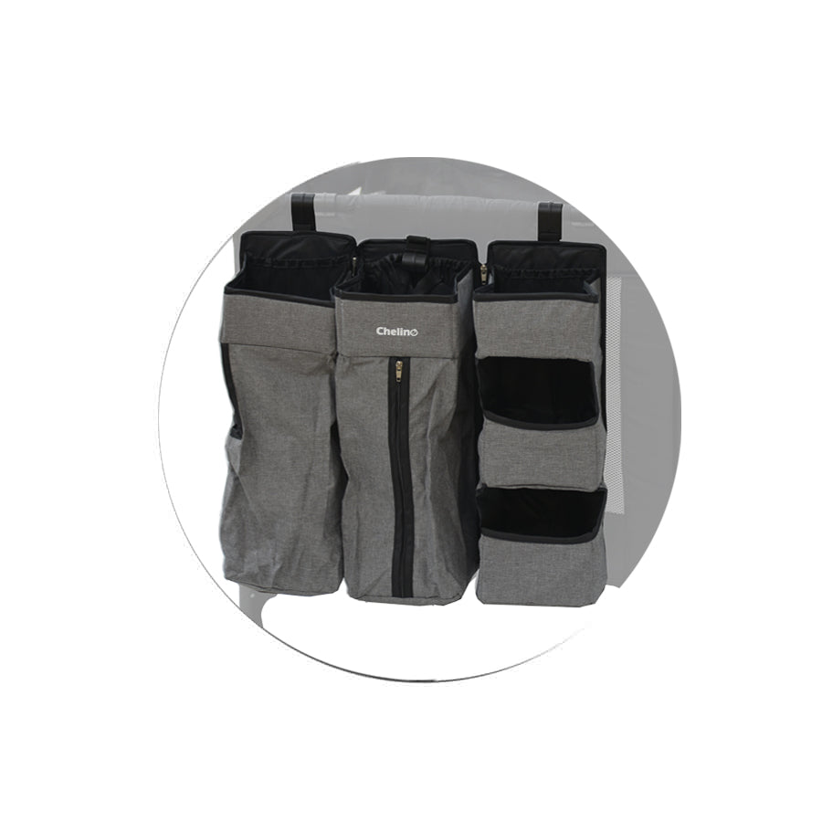 3 Division Nappy Organizer Grey