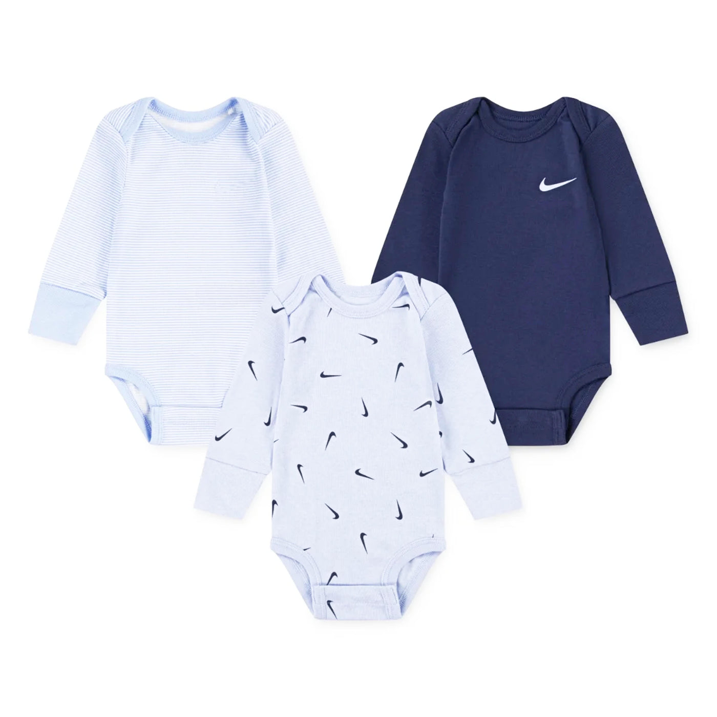 Nike Baby Long Sleeves - 3 Pack Cobalt Bliss