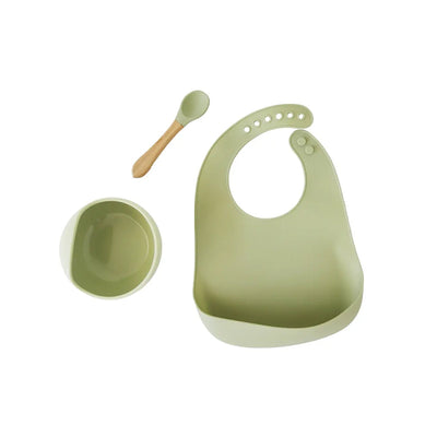 Grobaby Back To Nature 3pce Silicone Tableware Set