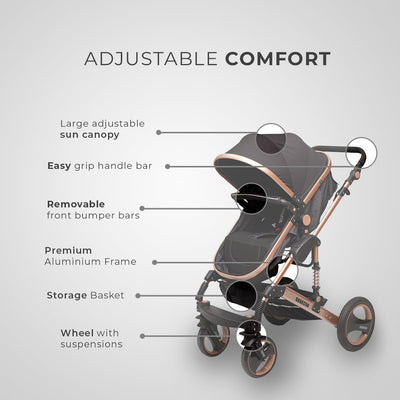 Bee Black & Gold Travel System
