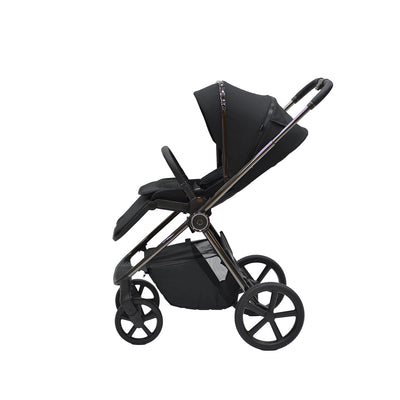 Bella III Black Stroller & Carry Cot 2 IN 1 Travel System