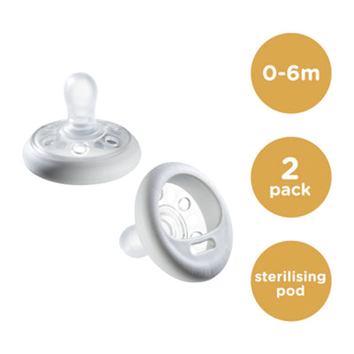 Tommee Tippee Breastlike Soother 0-6M 2PK