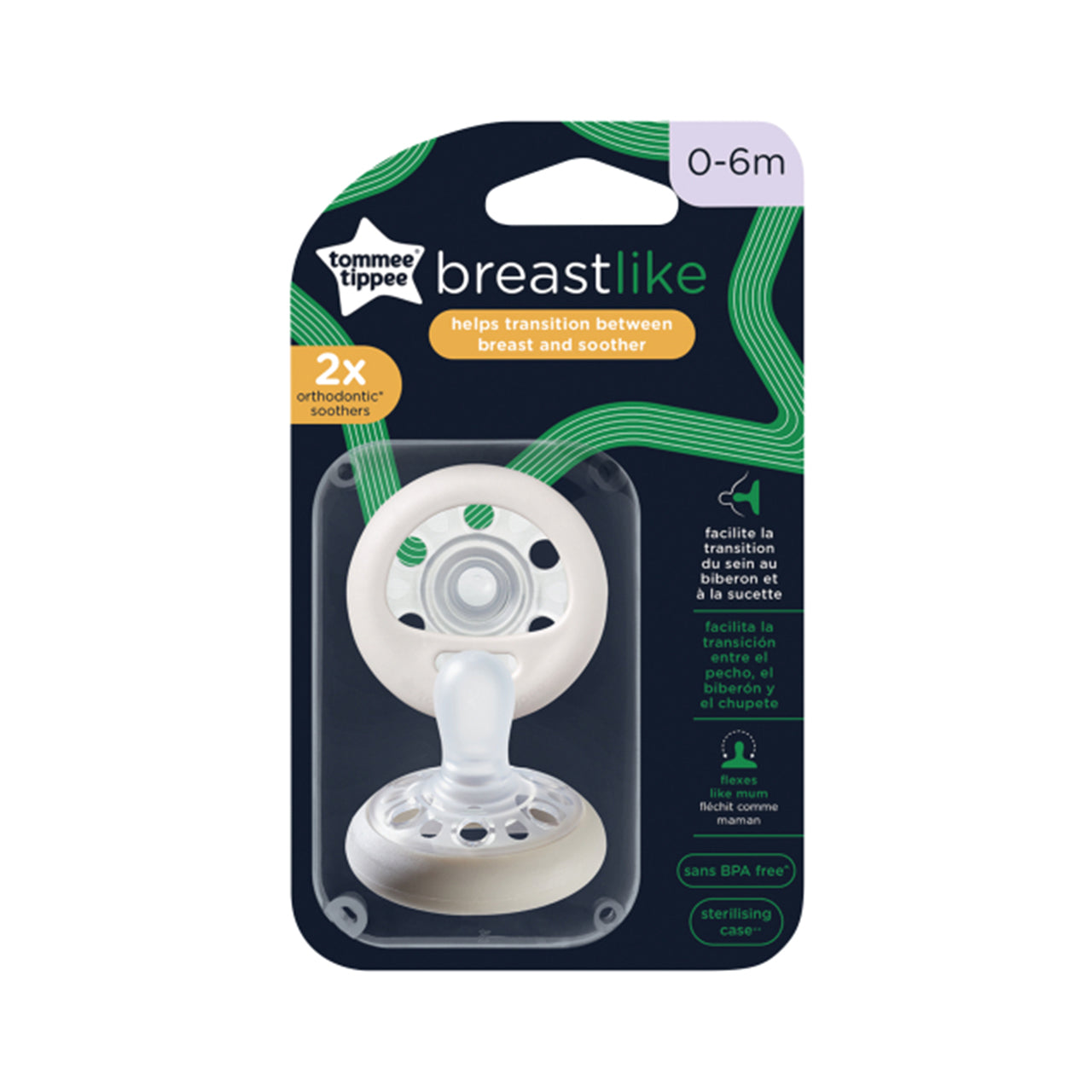 Tommee Tippee Breastlike Soother 0-6M 2PK