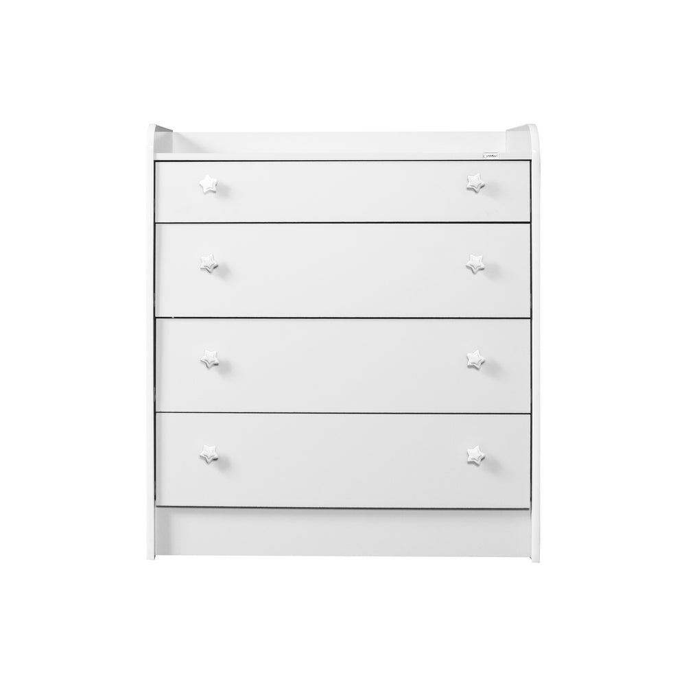 Caden Baby Changing Station White 4 drawer