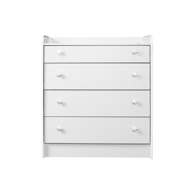 Caden Baby Changing Station White 4 drawer