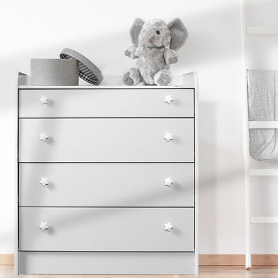 Caden Baby Changing Station White 4 drawer