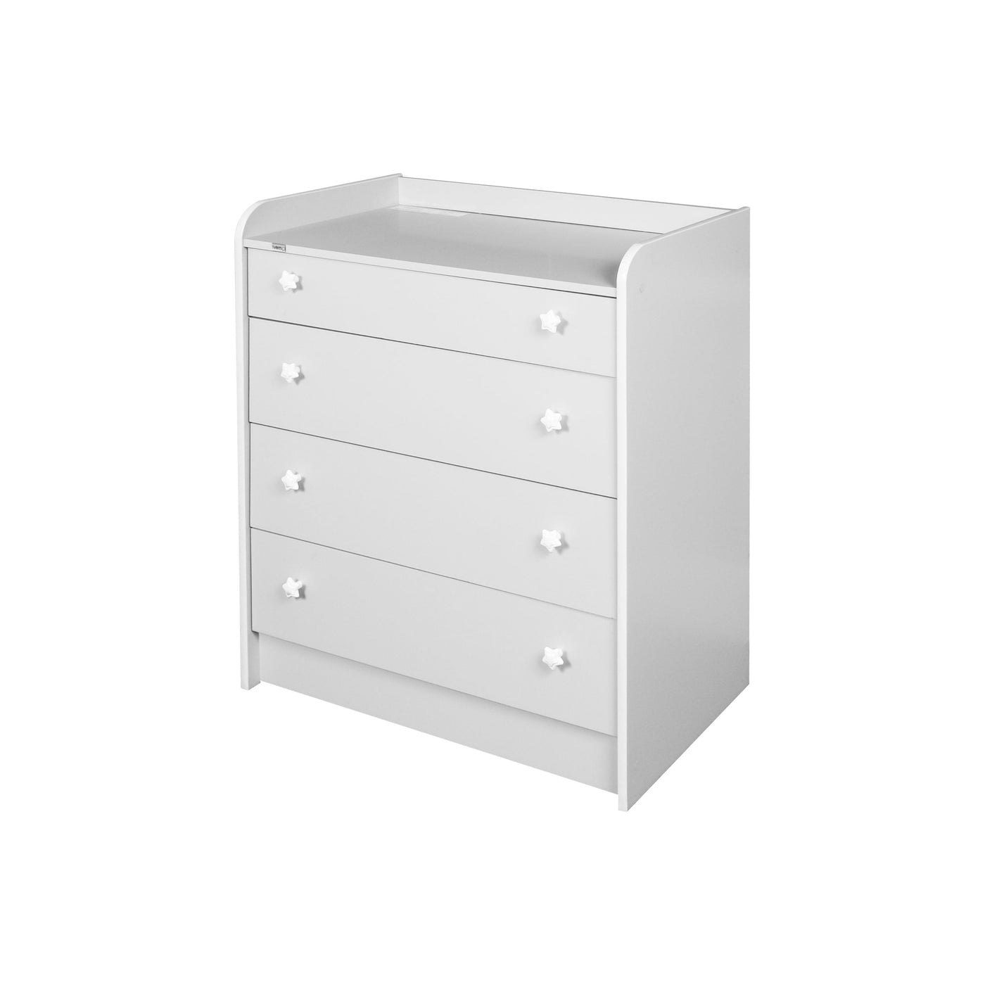 Caden Baby Changing Station White 4 drawer