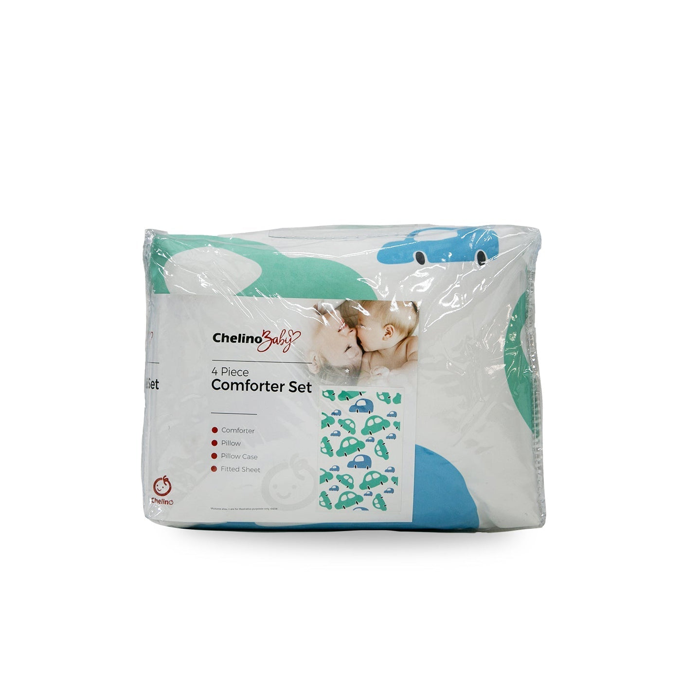 Comforter 4 Piece Cot Set - Cars