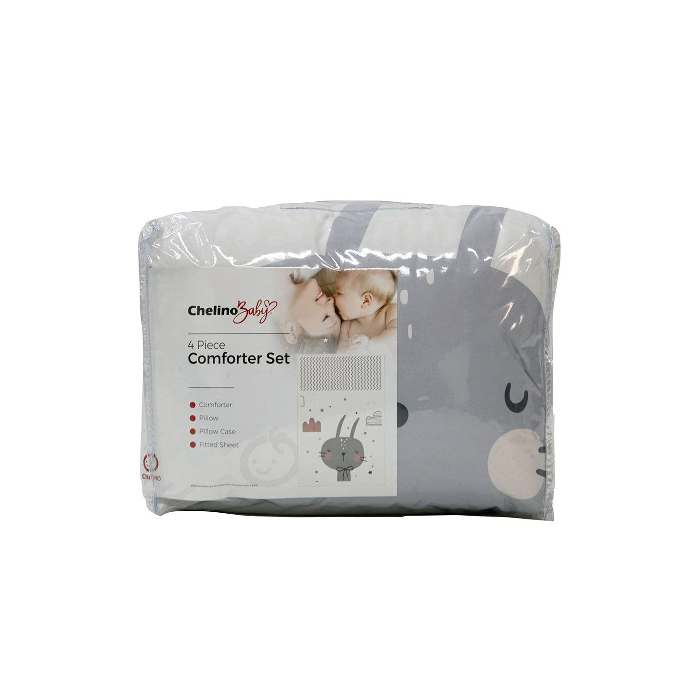 Comforter 4 Piece Cot Set - Rabbit