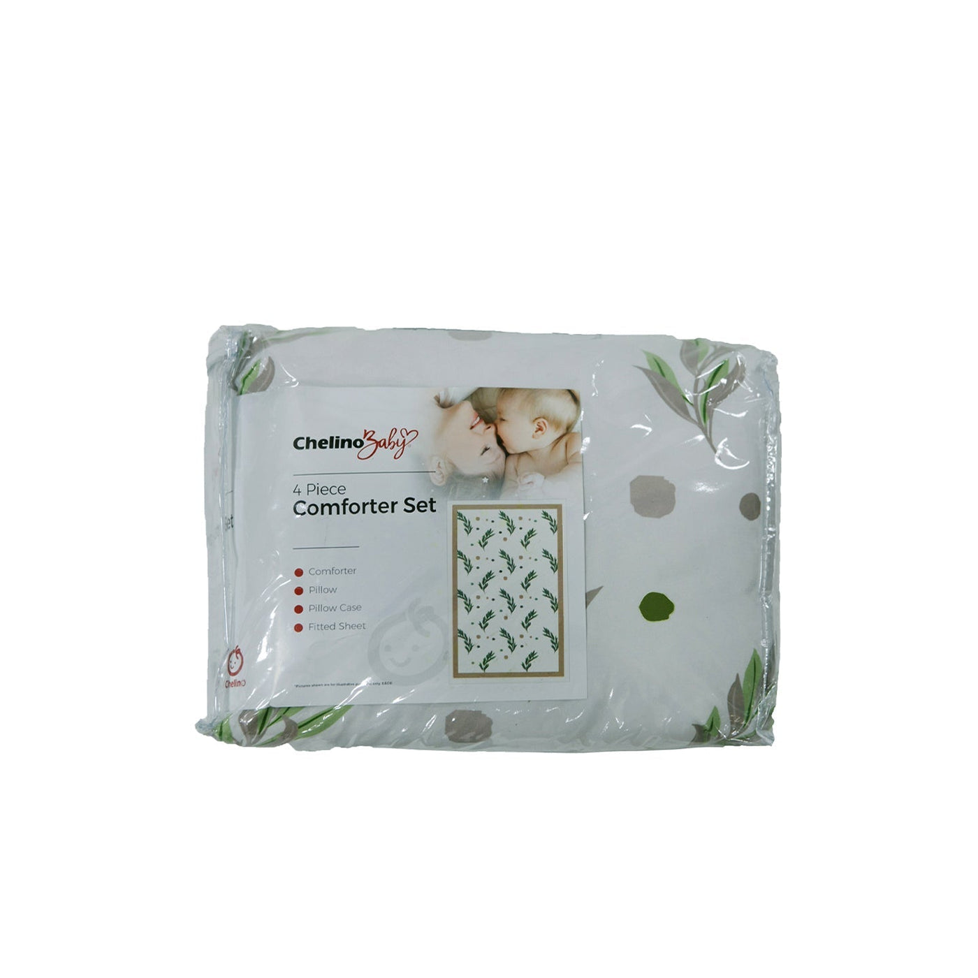 Comforter 4 Piece Cot Set - Leaf