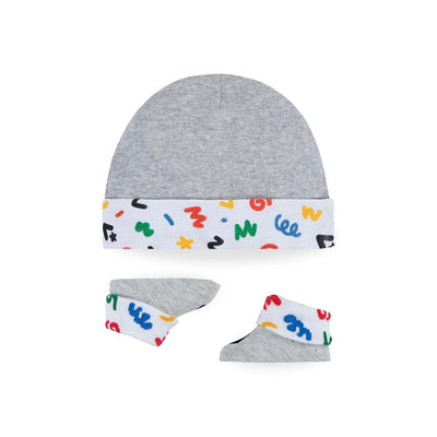 Converse CHN Infant Hat & Booties - Grey Heather