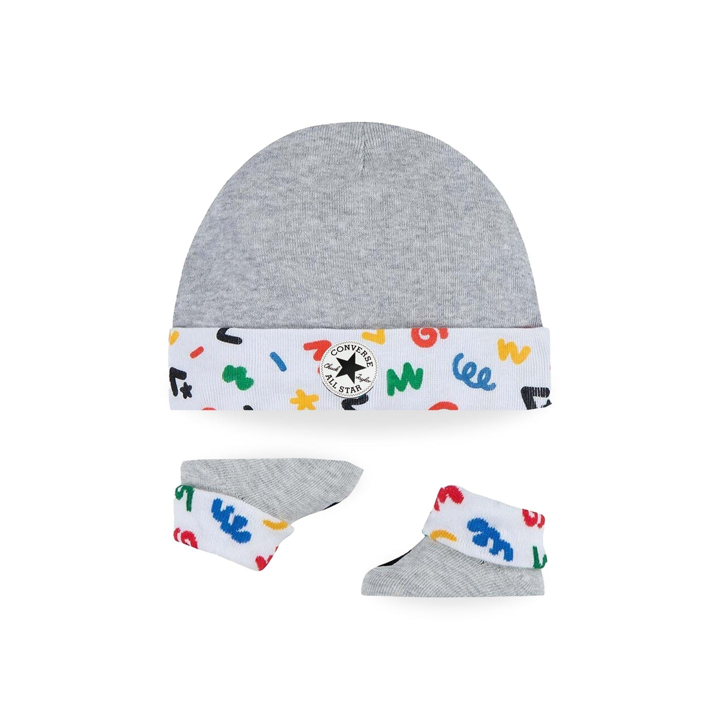 Converse CHN Infant Hat & Booties - Grey Heather