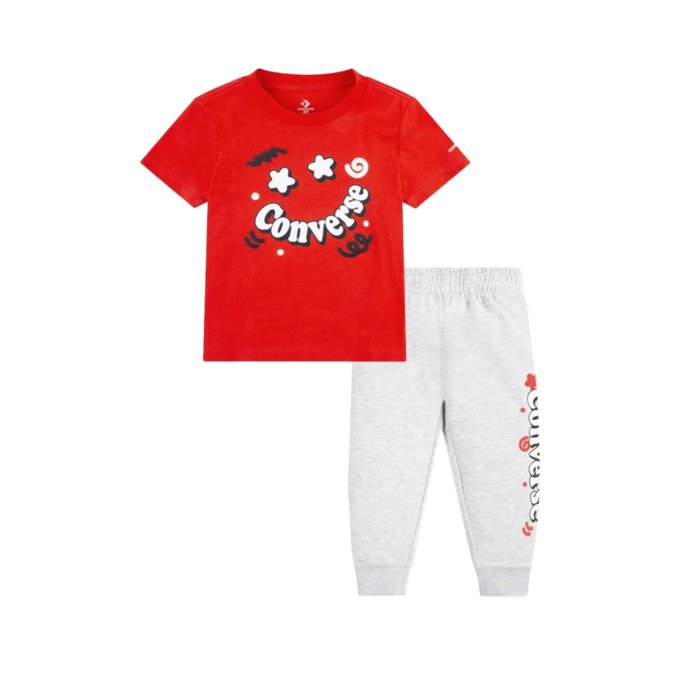 CNVG Converse Squiggle S/S Tee & Jogger - Grey Heather