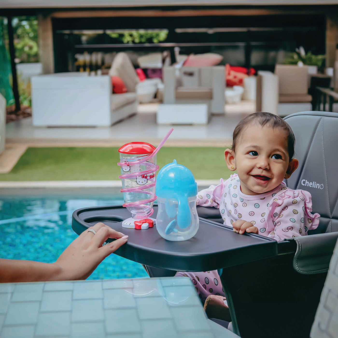 Easy Fold High Chair - Dark Grey