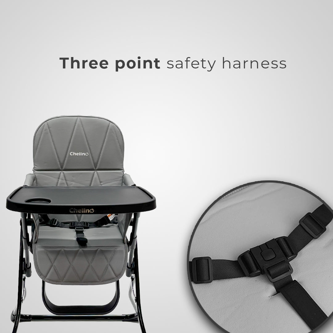 Easy Fold High Chair - Dark Grey