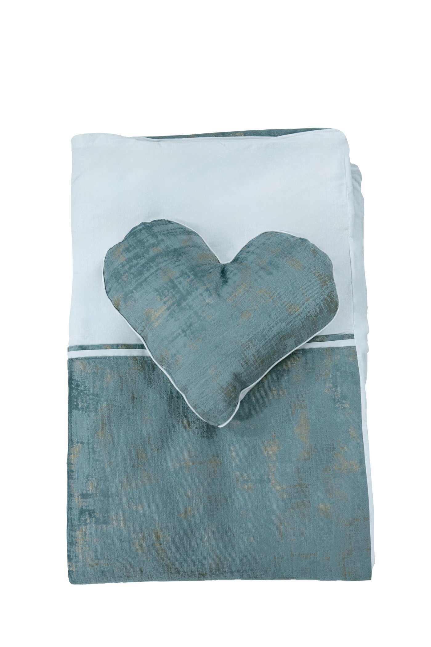 Blue and White Selina Cot 3 Piece Bedding