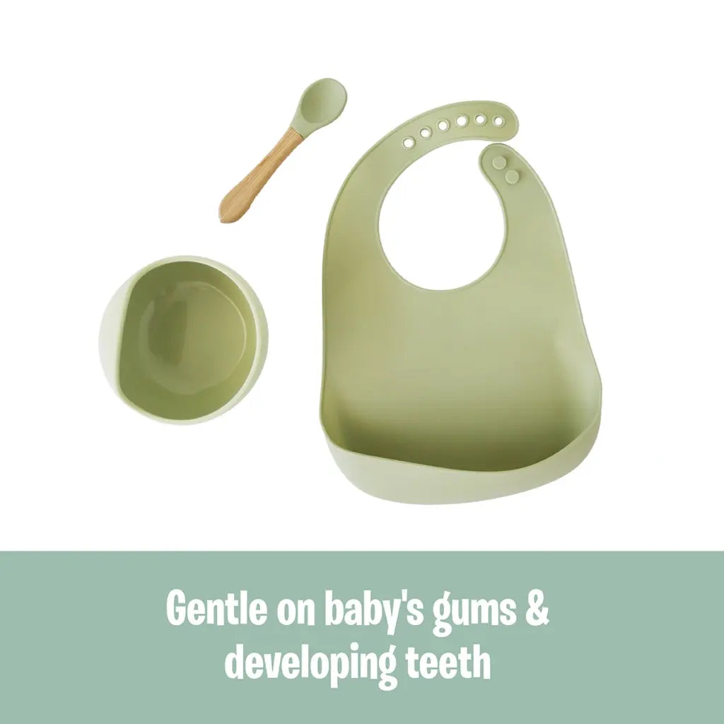 Grobaby Back To Nature 3pce Silicone Tableware Set