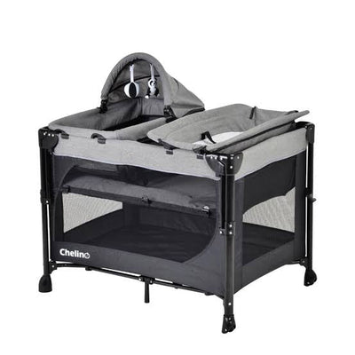 Chelino Tiffany Lux II Co-Sleeper Camp Cot with Mattress