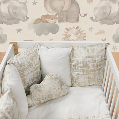 Plush Designer 5 Piece Set - White & Gold Foil