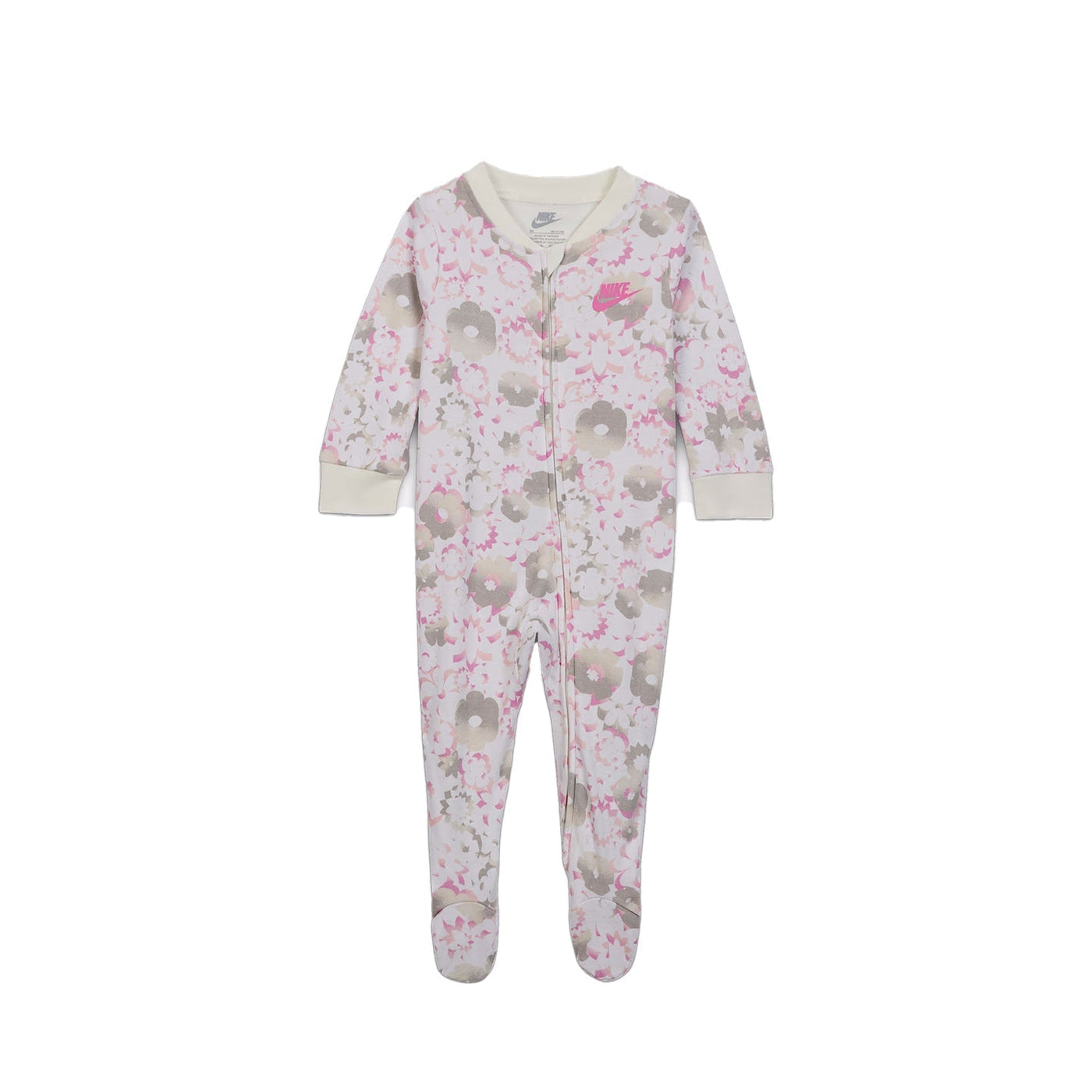 Nike Baby Flowral AOP Footed Coverall - Sail