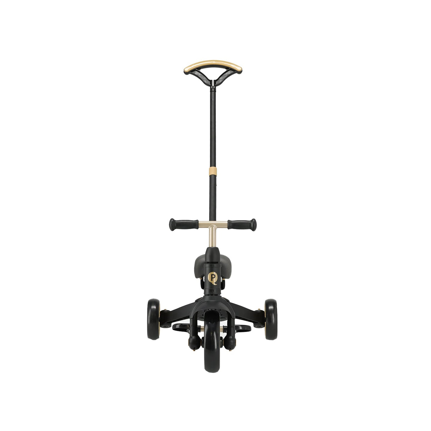 QPLAY Stager 3 IN 1 Tricycle W/Child Pushchair - Black & Gold