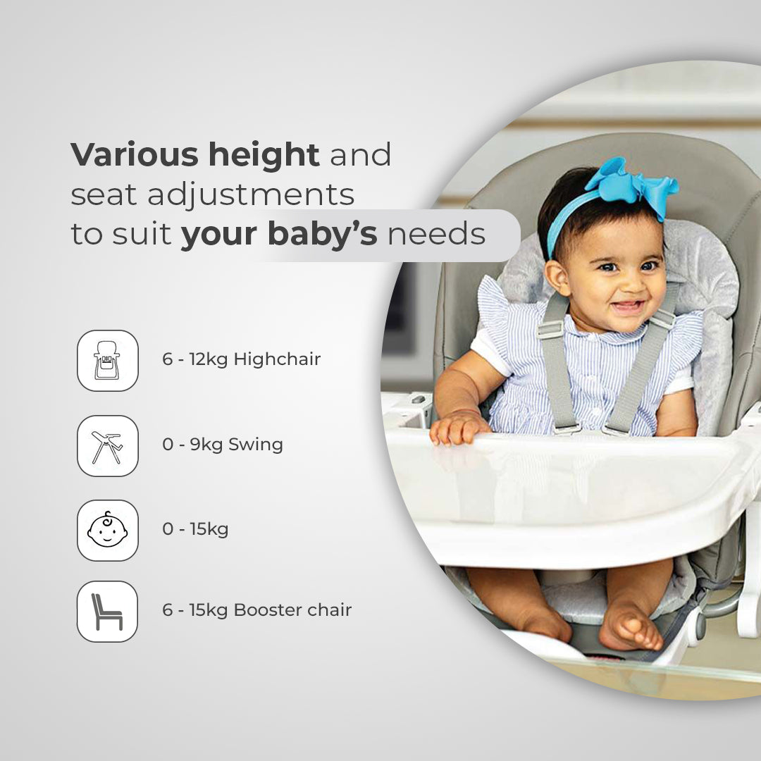 Royal 3 in 1 Swing and High Chair - Beige