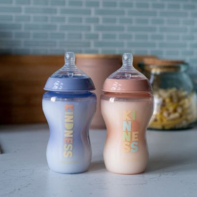 Tommee Tippee Closer To Nature Decorated Baby Bottles Girl 260Ml 2Pk 0M+