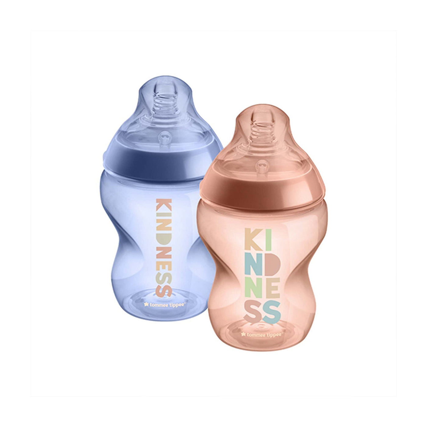 Tommee Tippee Closer To Nature Decorated Baby Bottles Girl 260Ml 2Pk 0M+