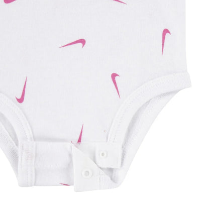 Nike Baby Long Sleeve 3 Pack - White Playful Pink