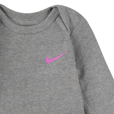 Nike Baby Long Sleeve 3 Pack - White Playful Pink